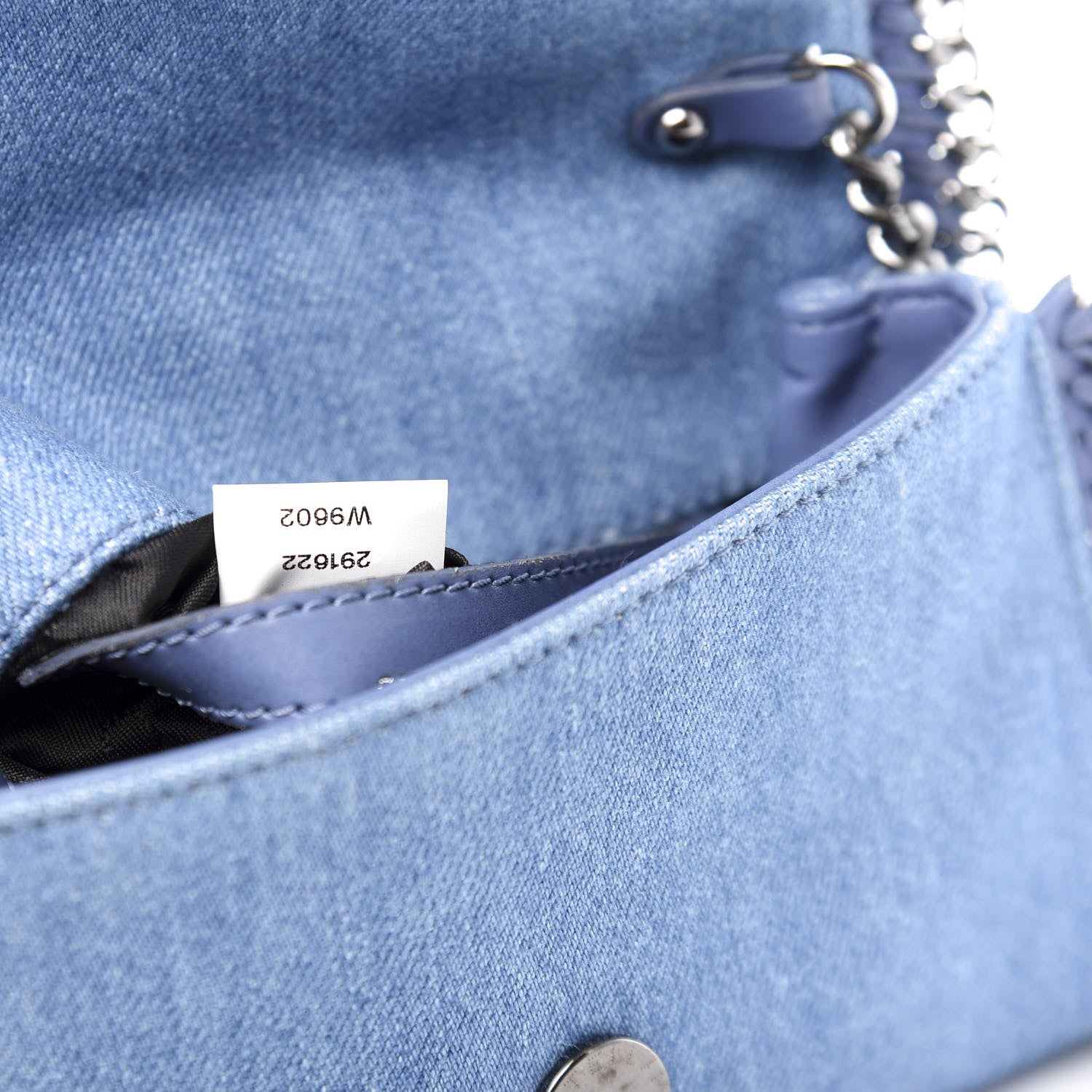 Stella McCartney Eco Denim Embroidered Zigarette Falabella Crossbody Blue 9 of 10