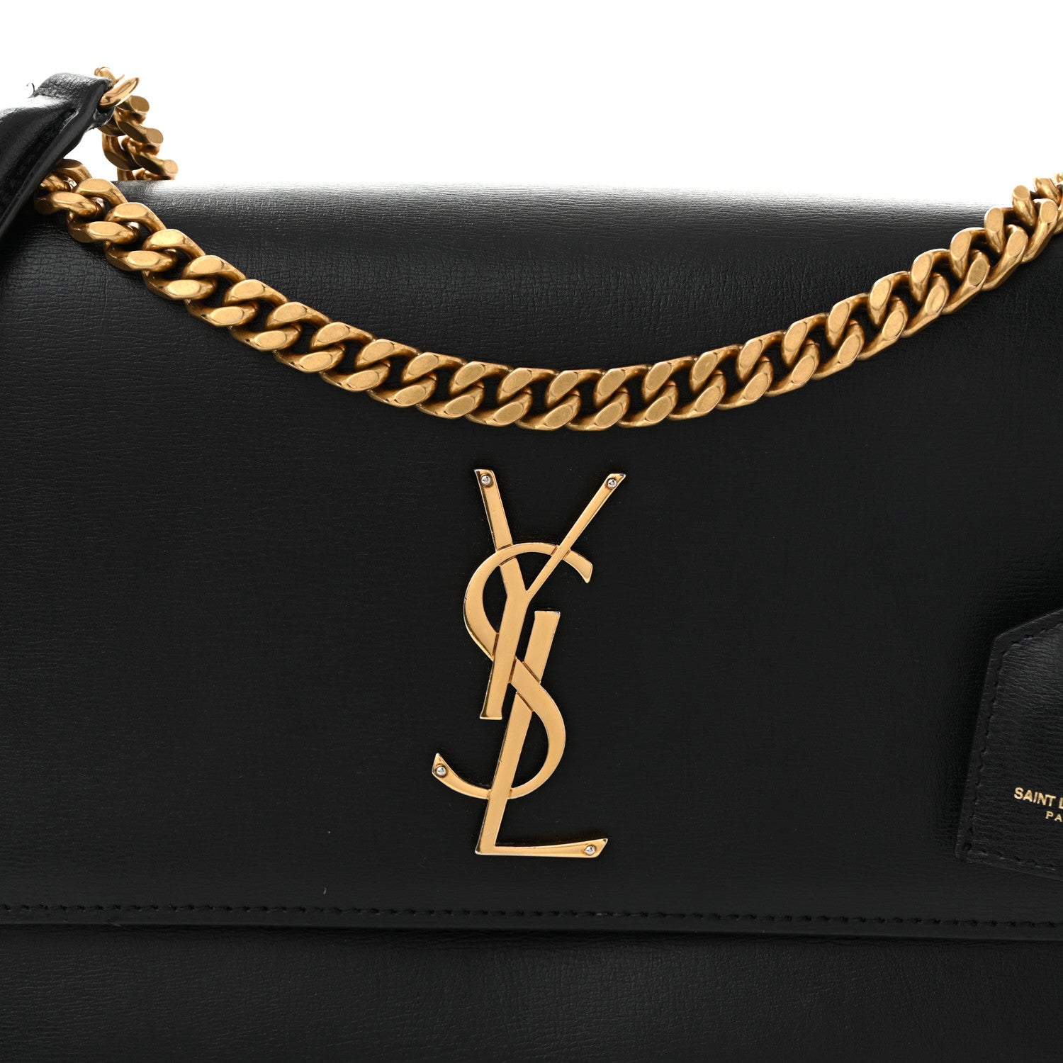 Saint Laurent Calfskin Large Monogram Sunset Black 7 of 11