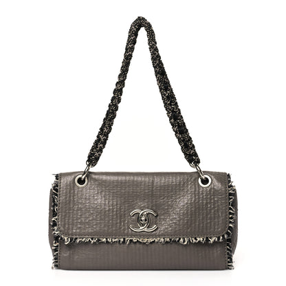Chanel Tweed Calfskin Tweedy Single Flap Grey 1 of 10