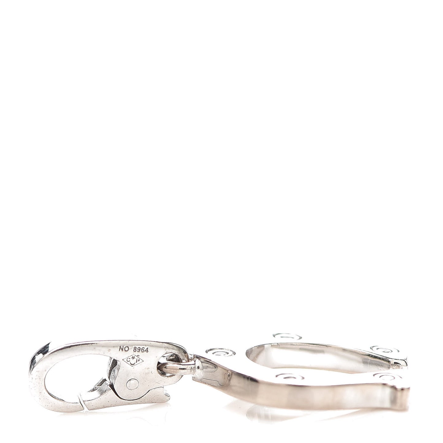 18K White Gold Diamond Horseshoe Charm
