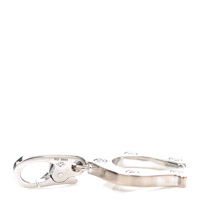 Cartier 18K White Gold Diamond Horseshoe Charm 4 of 5