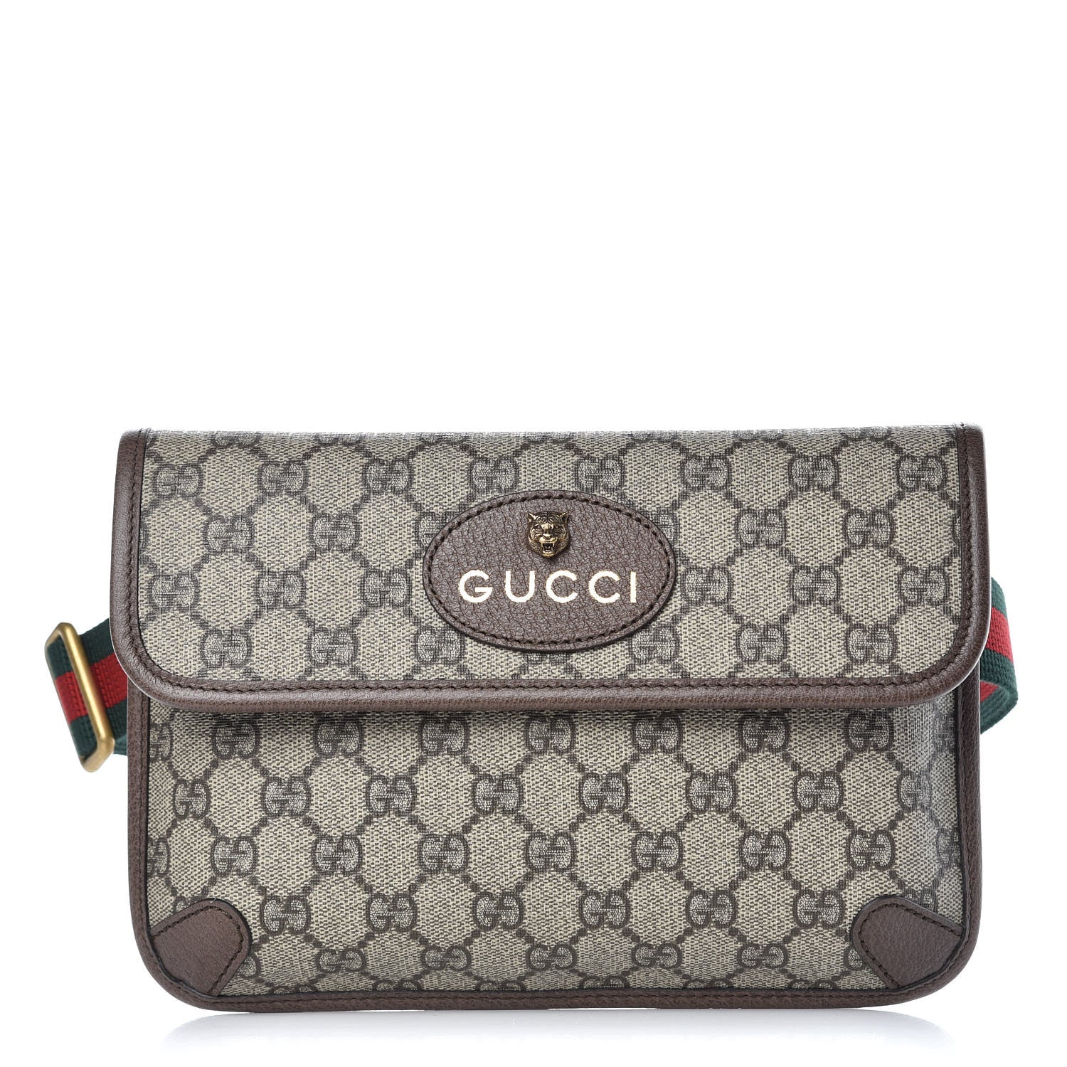 Gucci GG Supreme Monogram Neo Vintage Web Belt Bag Brown 1 of 8
