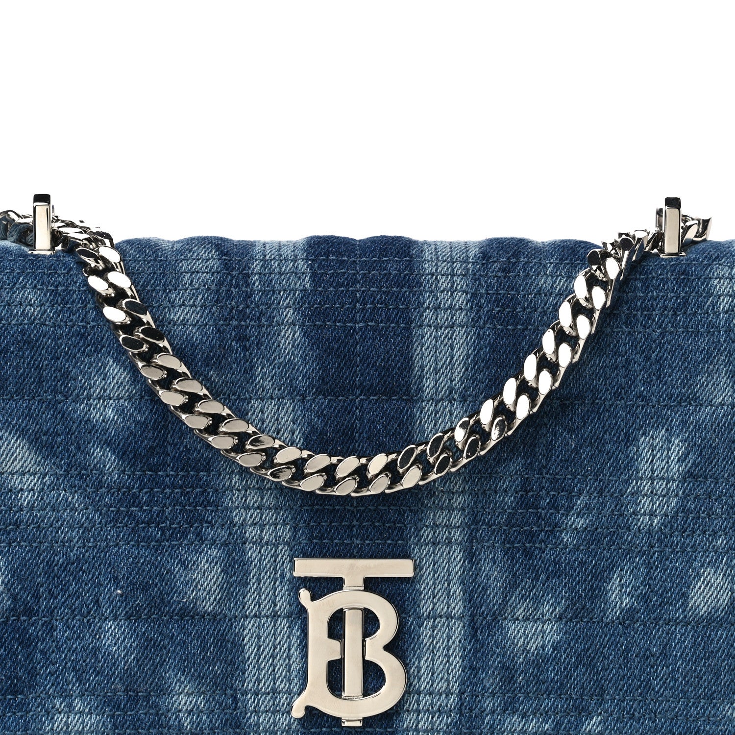 Burberry Denim Quilted Small Lola Bag Blue 8 of 10