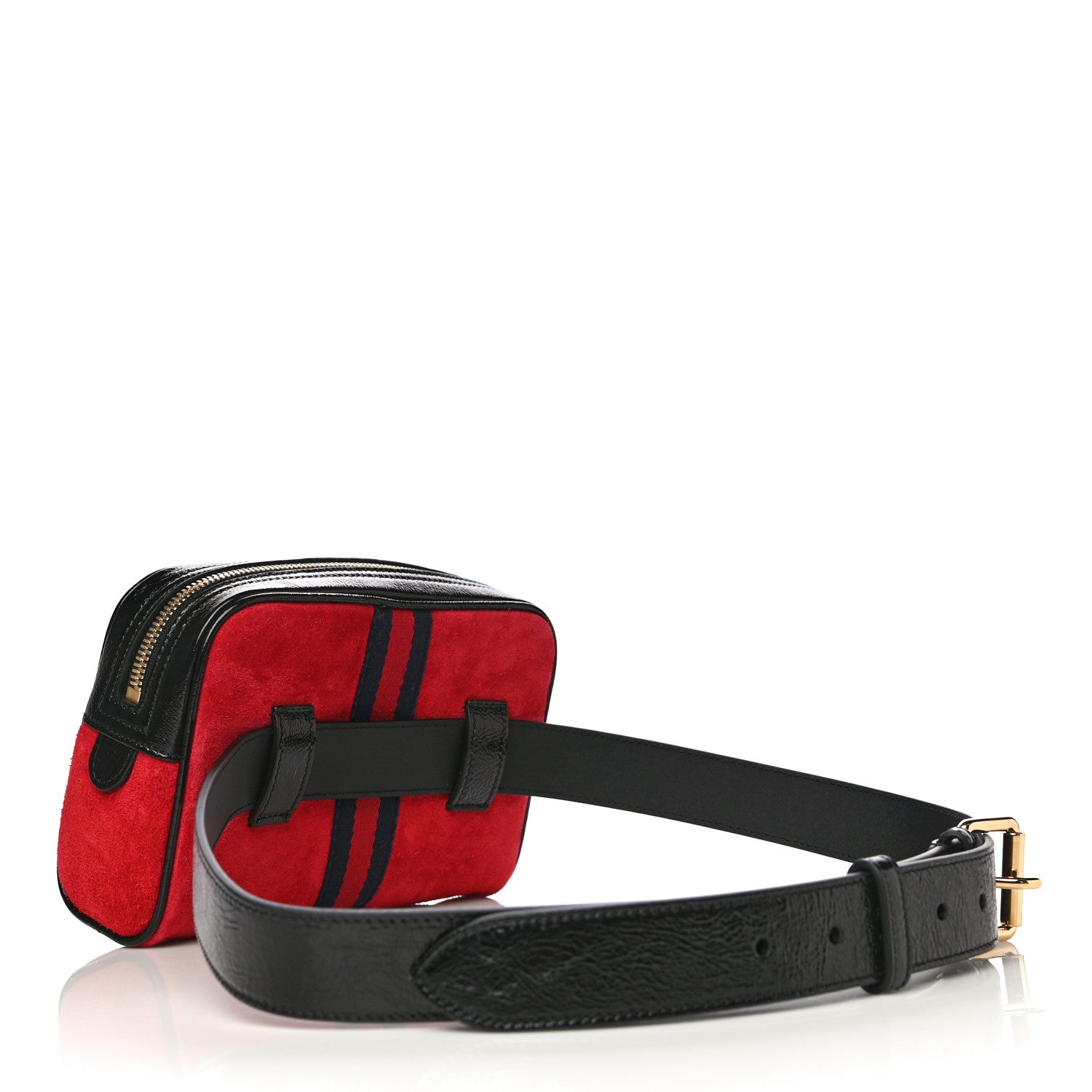 Gucci Suede Small Ophidia Belt Bag 95 38 Hibiscus Red 3 of 11