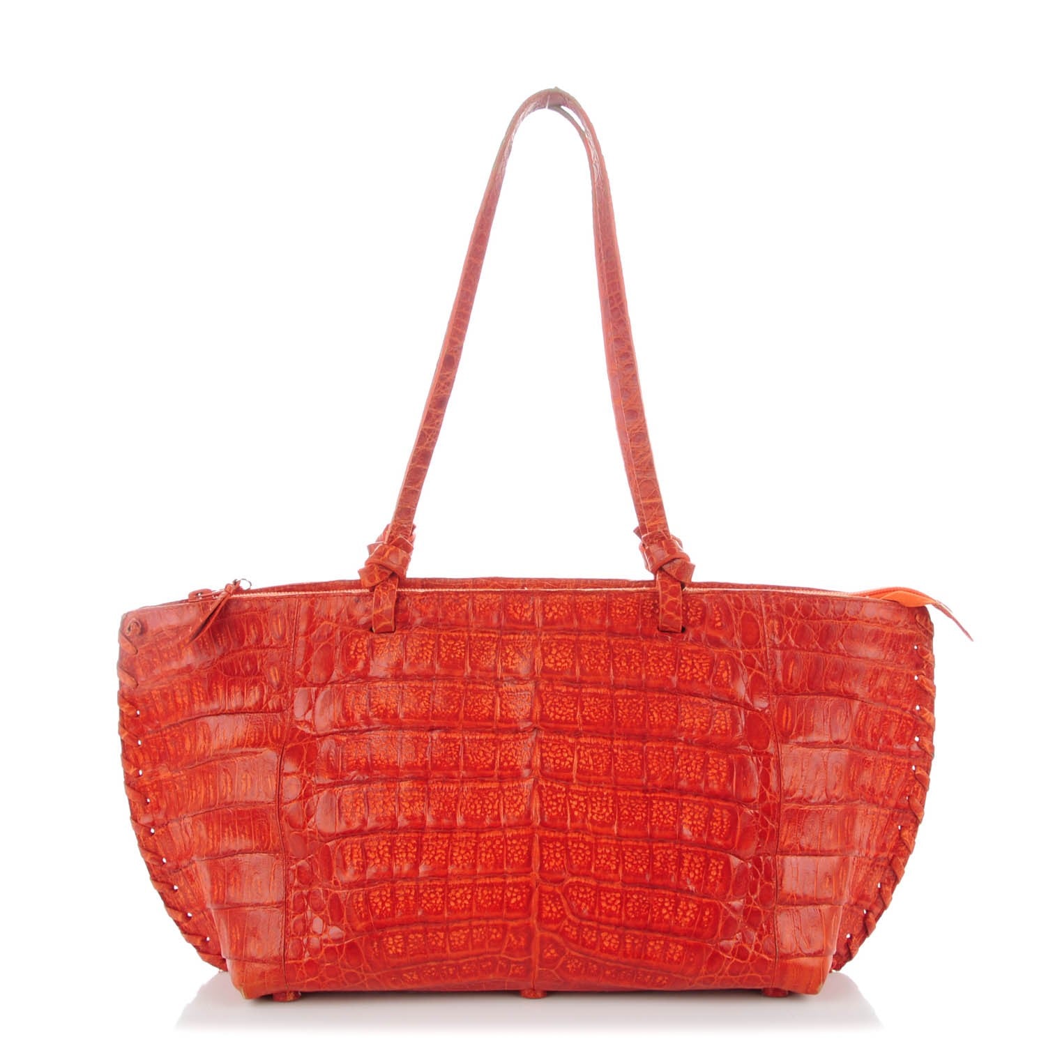 Nancy Gonzalez Crocodile Tote Orange 1 of 12