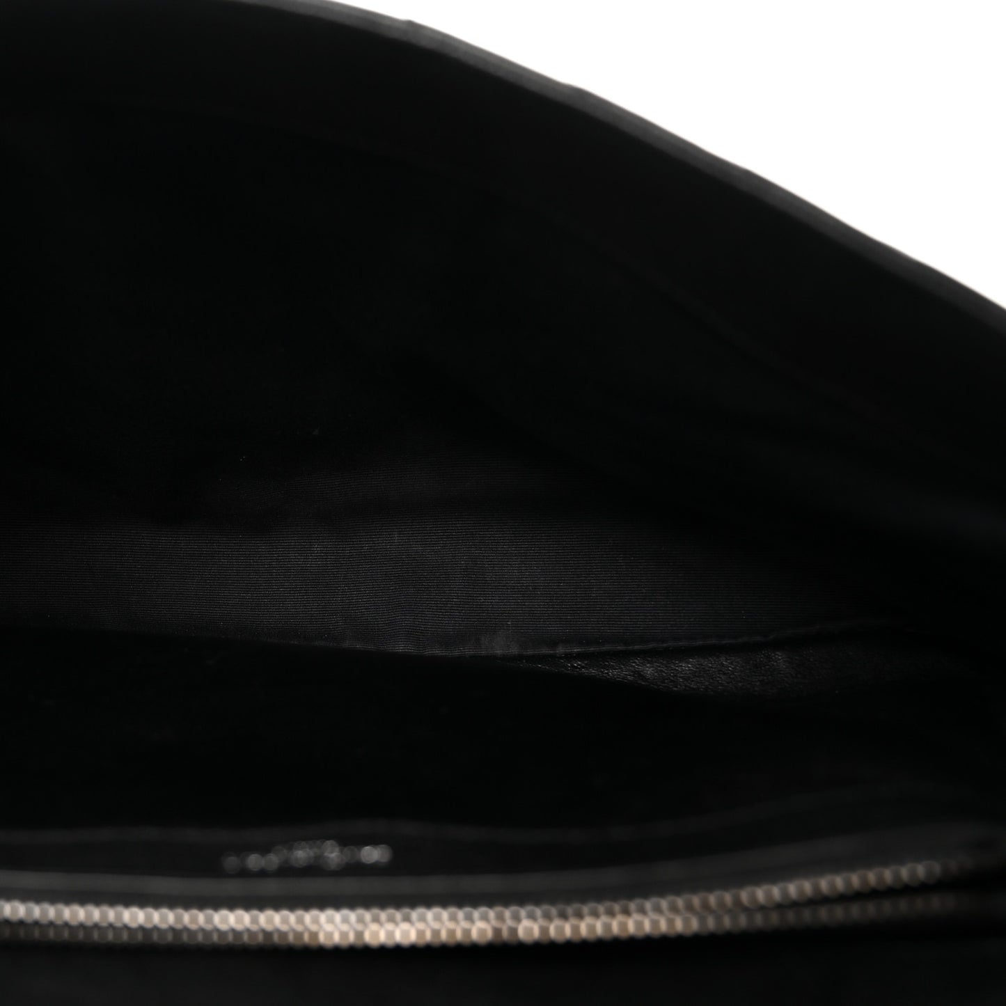 Sheepskin Matelasse Chevron Monogram Large College Satchel Black