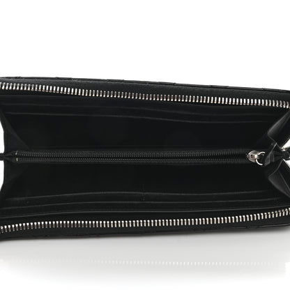 Chanel Patent Quilted Zip Around Wallet Black 5 of 9