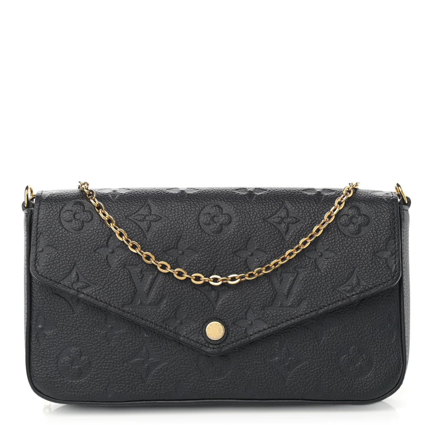 Louis Vuitton Empreinte Pochette Felicie Chain Wallet Black 1 of 10