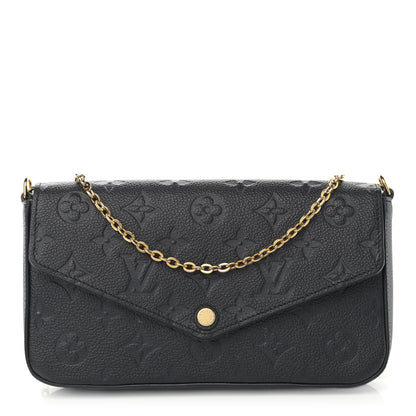 Louis Vuitton Empreinte Pochette Felicie Chain Wallet Black 1 of 10