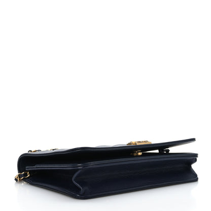 Chanel Caviar Quilted Boy Wallet On Chain WOC Navy 4 of 10