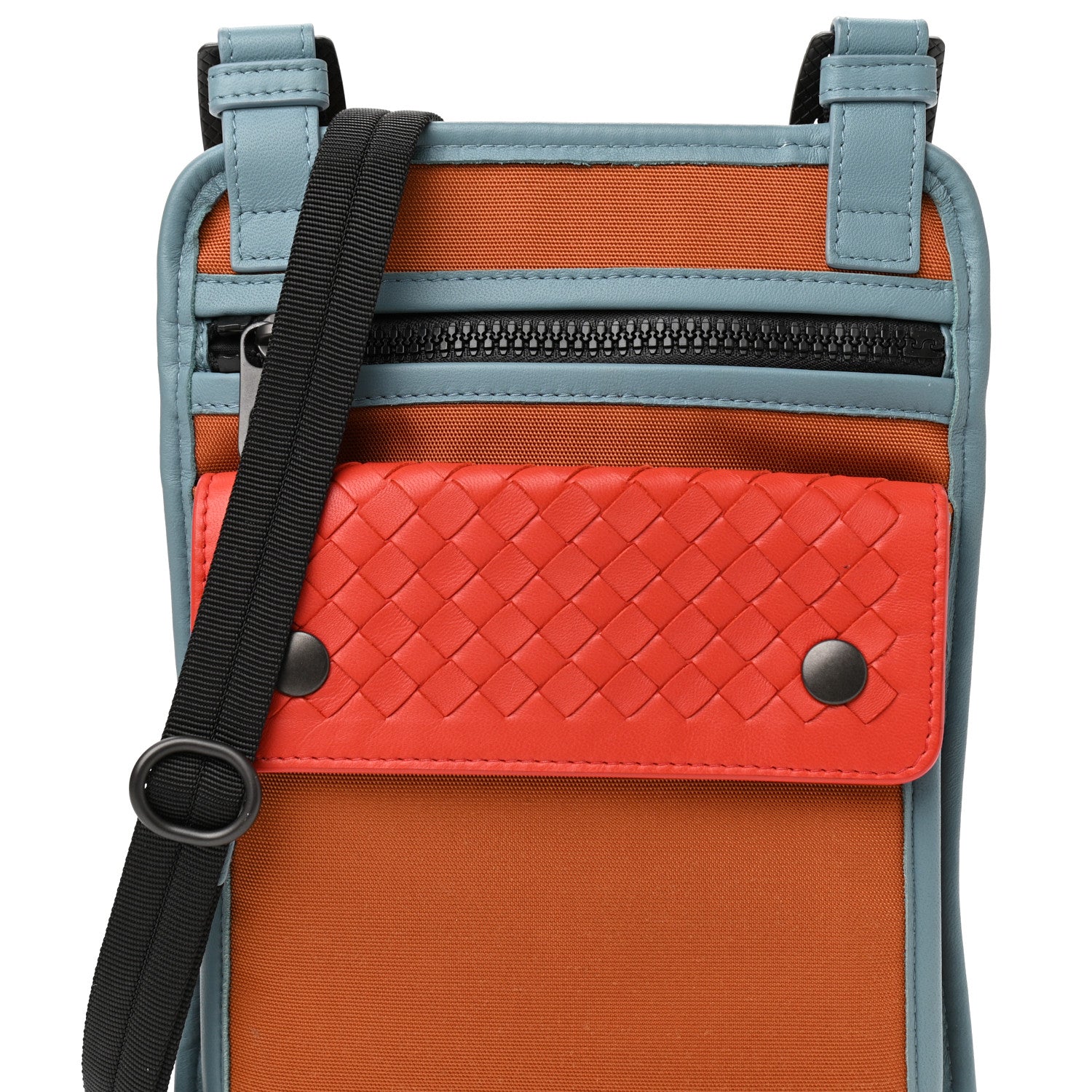Bottega Veneta Nappa Intrecciato Nylon High Tech Crossbody Pouch Multicolor 7 of 9
