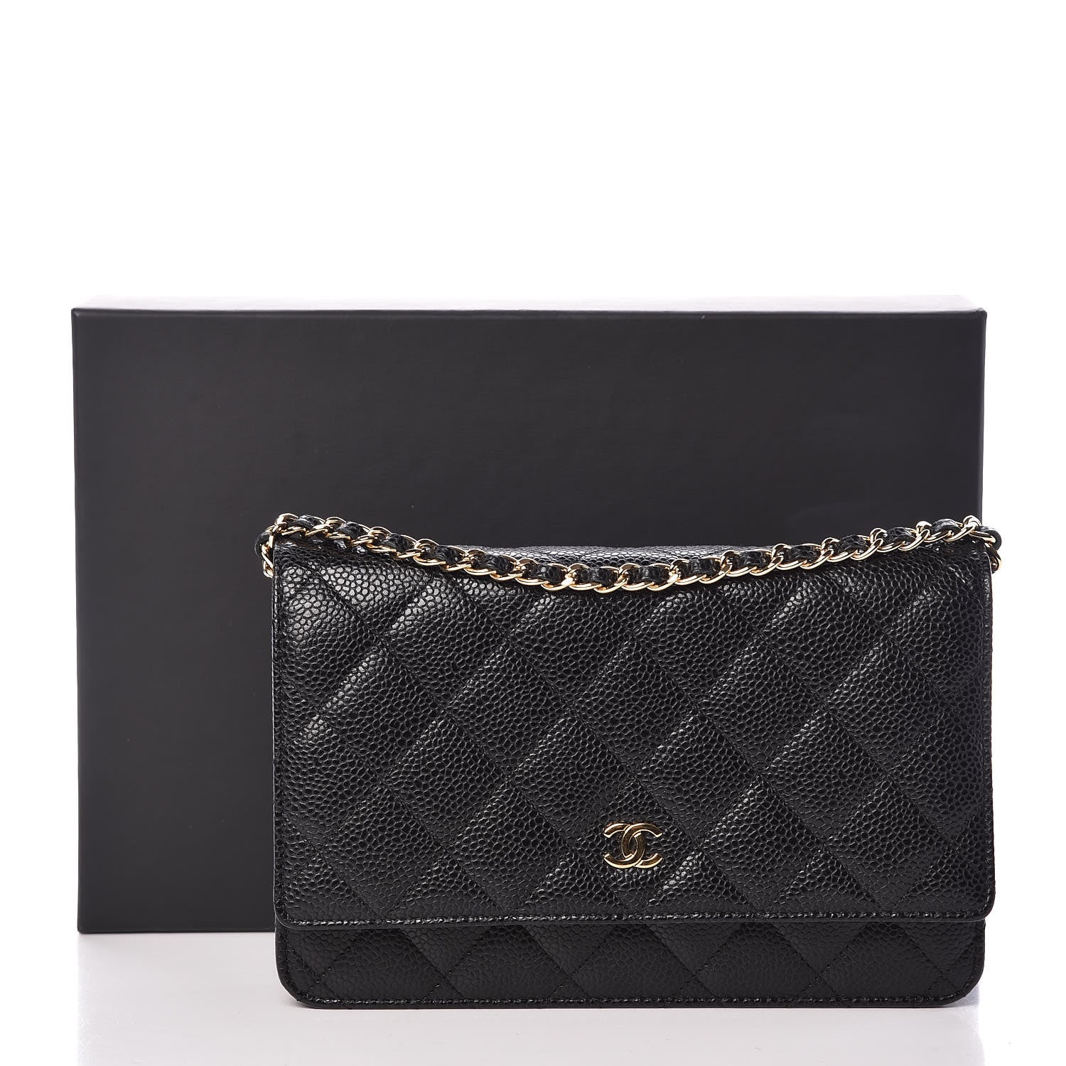 Chanel Caviar Quilted Wallet On Chain WOC Black 11 of 11