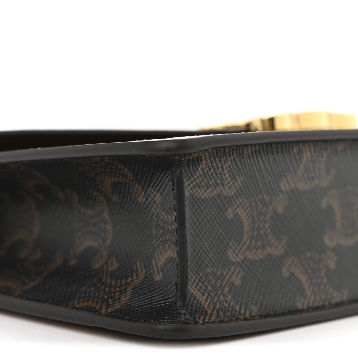 Triomphe Canvas Calfskin Margo Wallet on Chain Tan