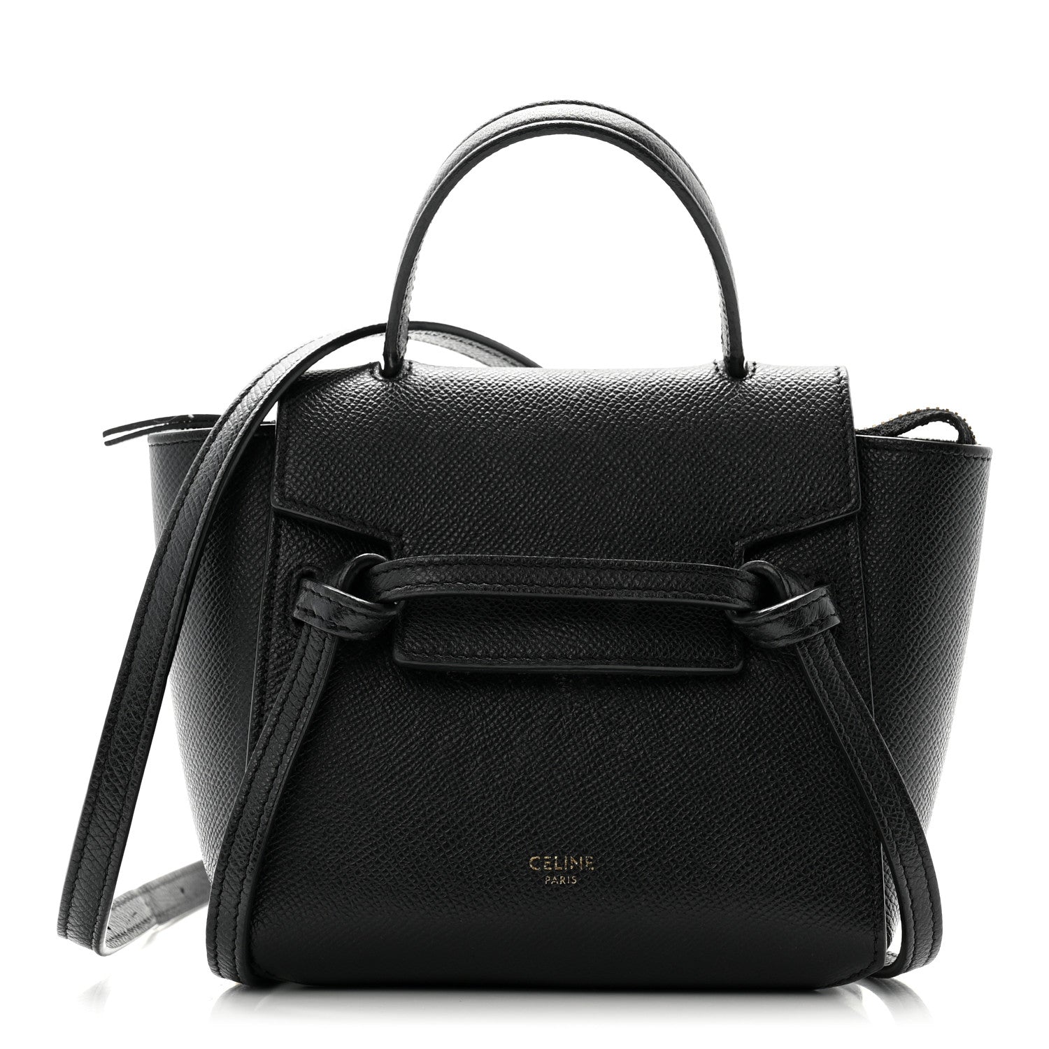 Celine Grained Calfskin Pico Belt Bag Black 1 of 12