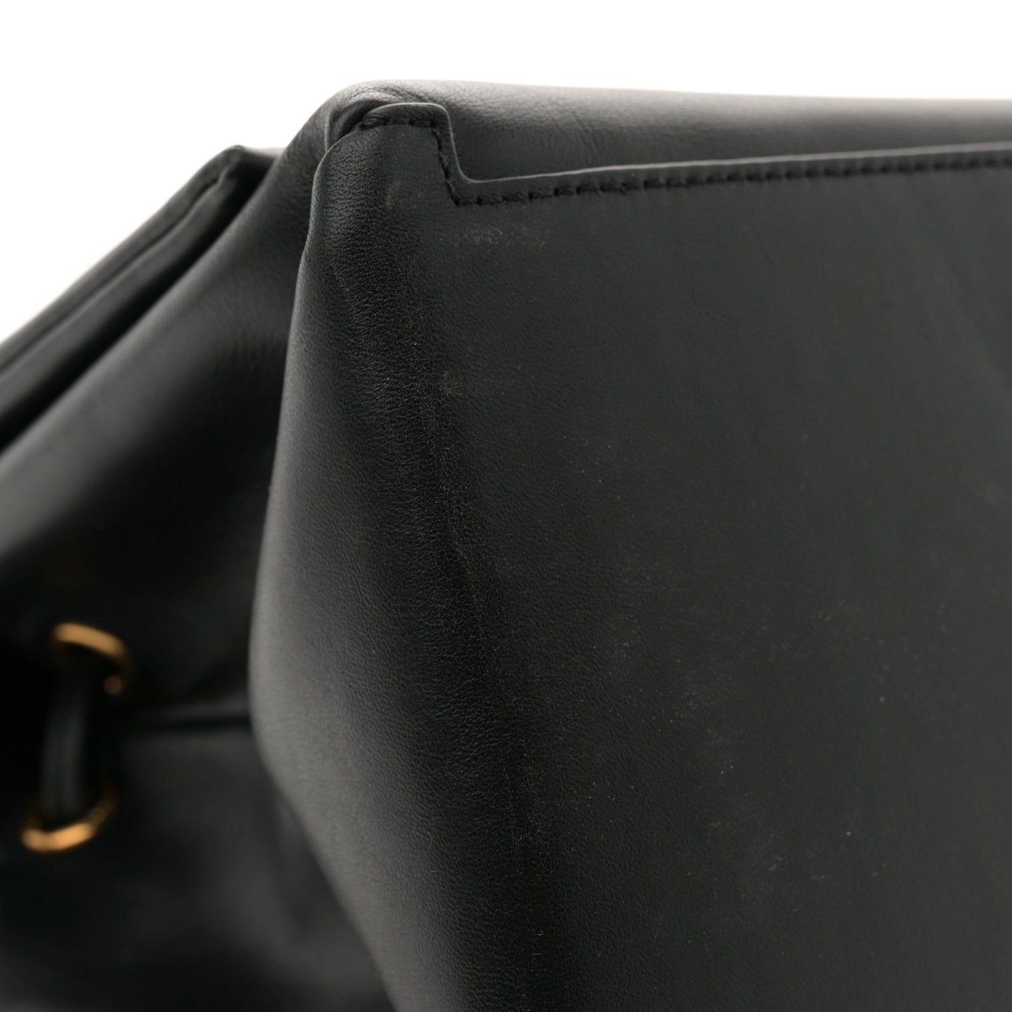 Calfskin Large Dual Shoulder Bag Black