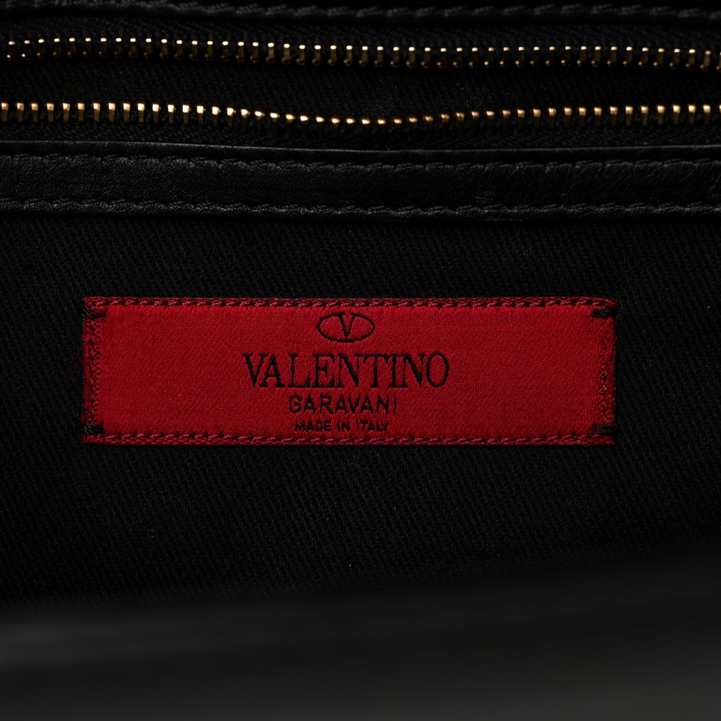Vitello Medium Glam Lock Rockstud Flap Black