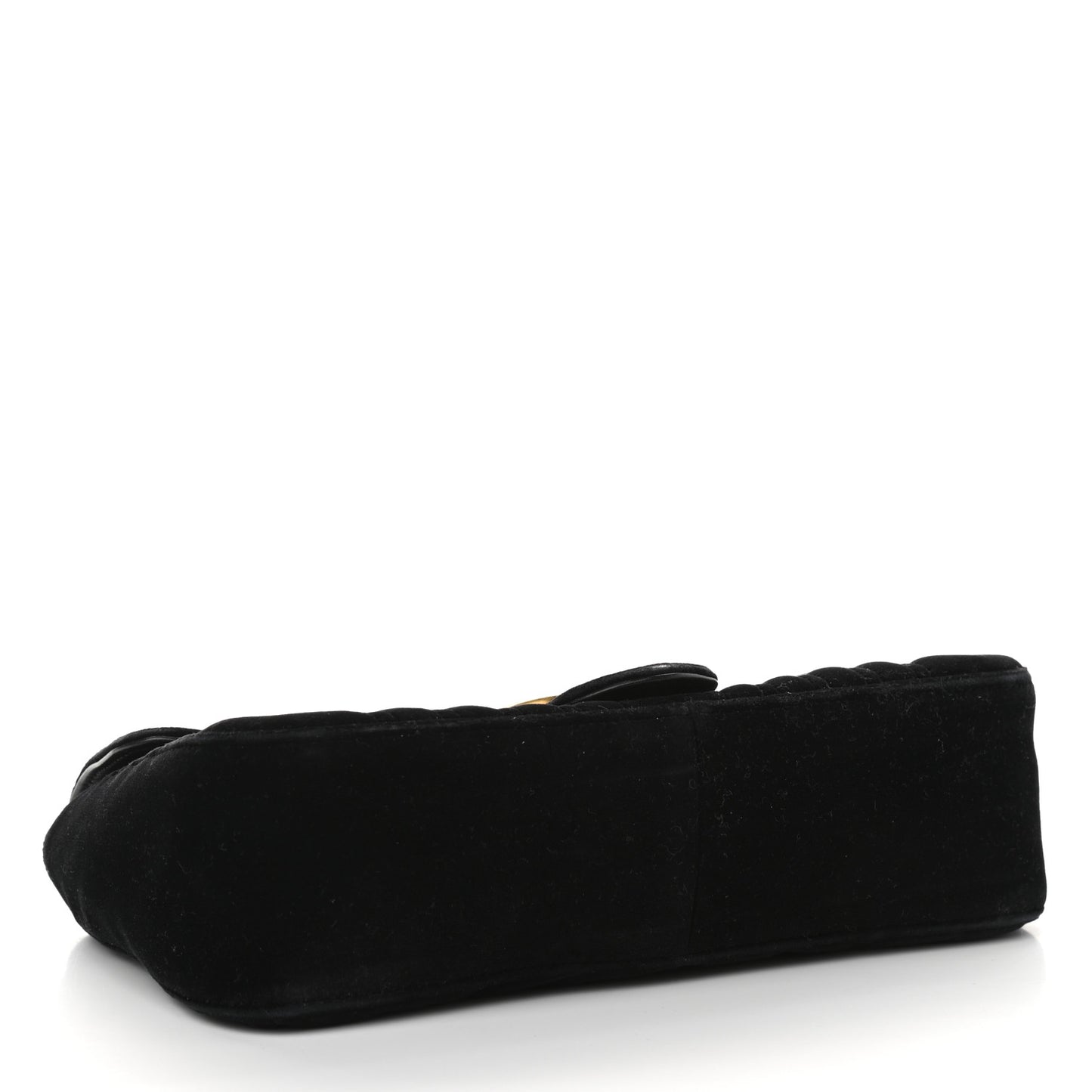 Velvet Matelasse Small GG Marmont Shoulder Bag Black