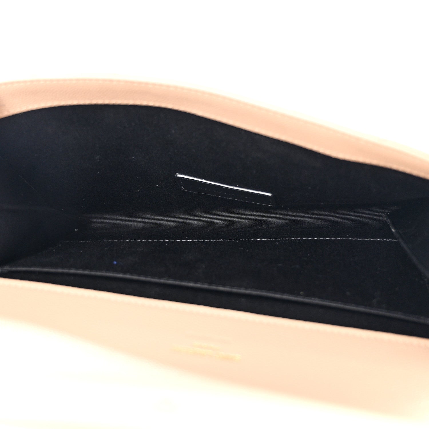 Saint Laurent Grain De Poudre Matelasse Chevron Monogram Envelope Clutch Dark Beige 5 of 8