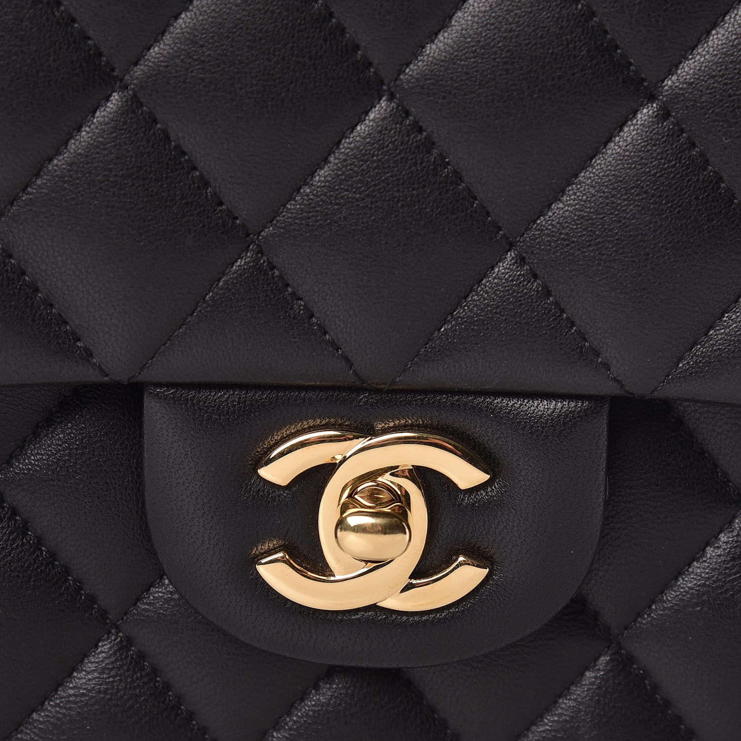 Chanel Lambskin Quilted Medium Double Flap Black 8 of 11