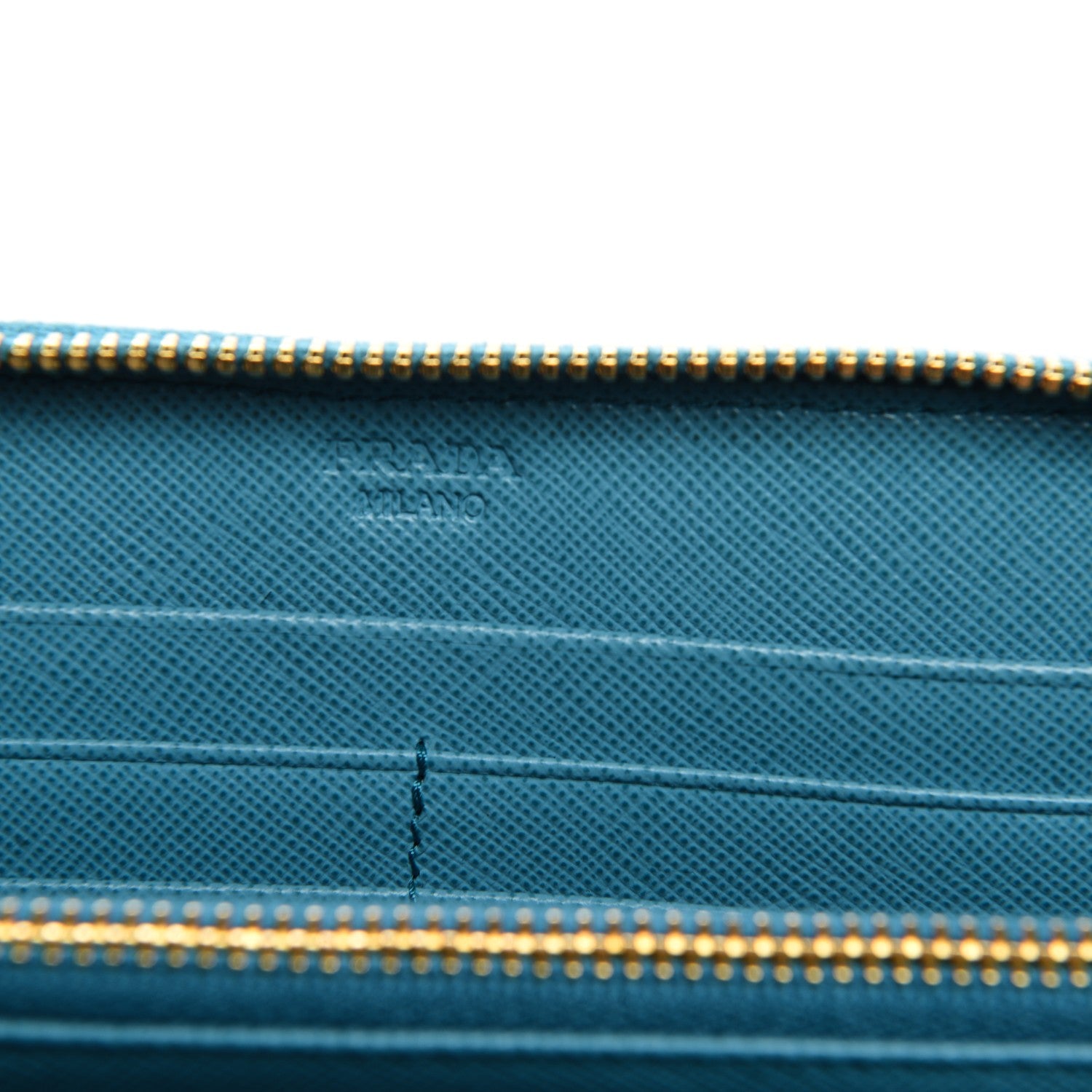 Prada Saffiano Metal Zip Around Wallet Voyage 6 of 9