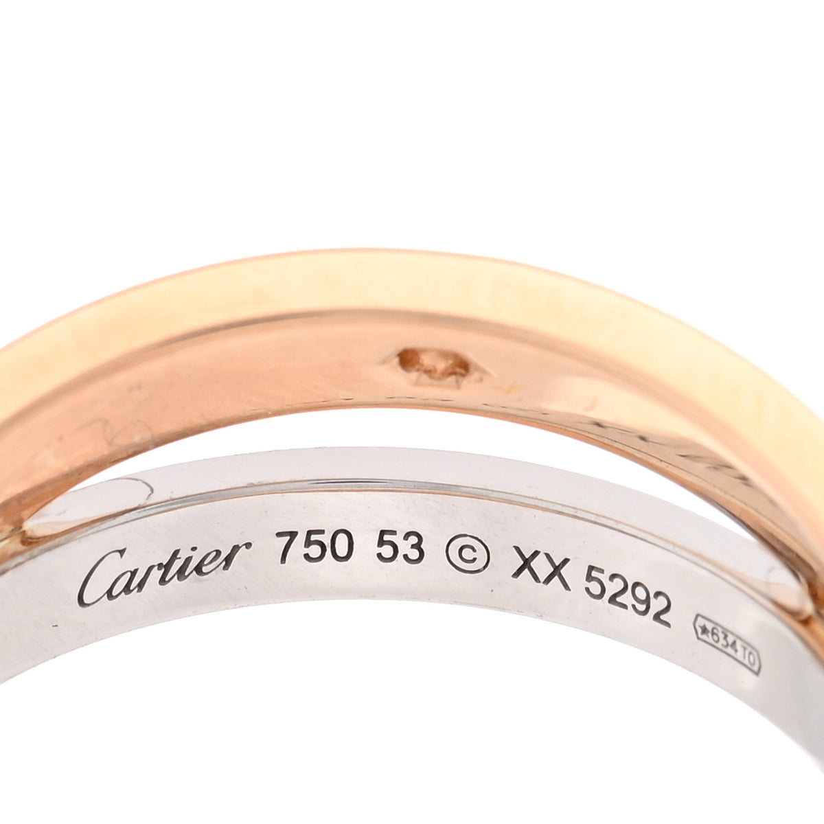 Cartier 18K Pink White Gold Diamond LOVE Pave Ring 53 6.5 4 of 4