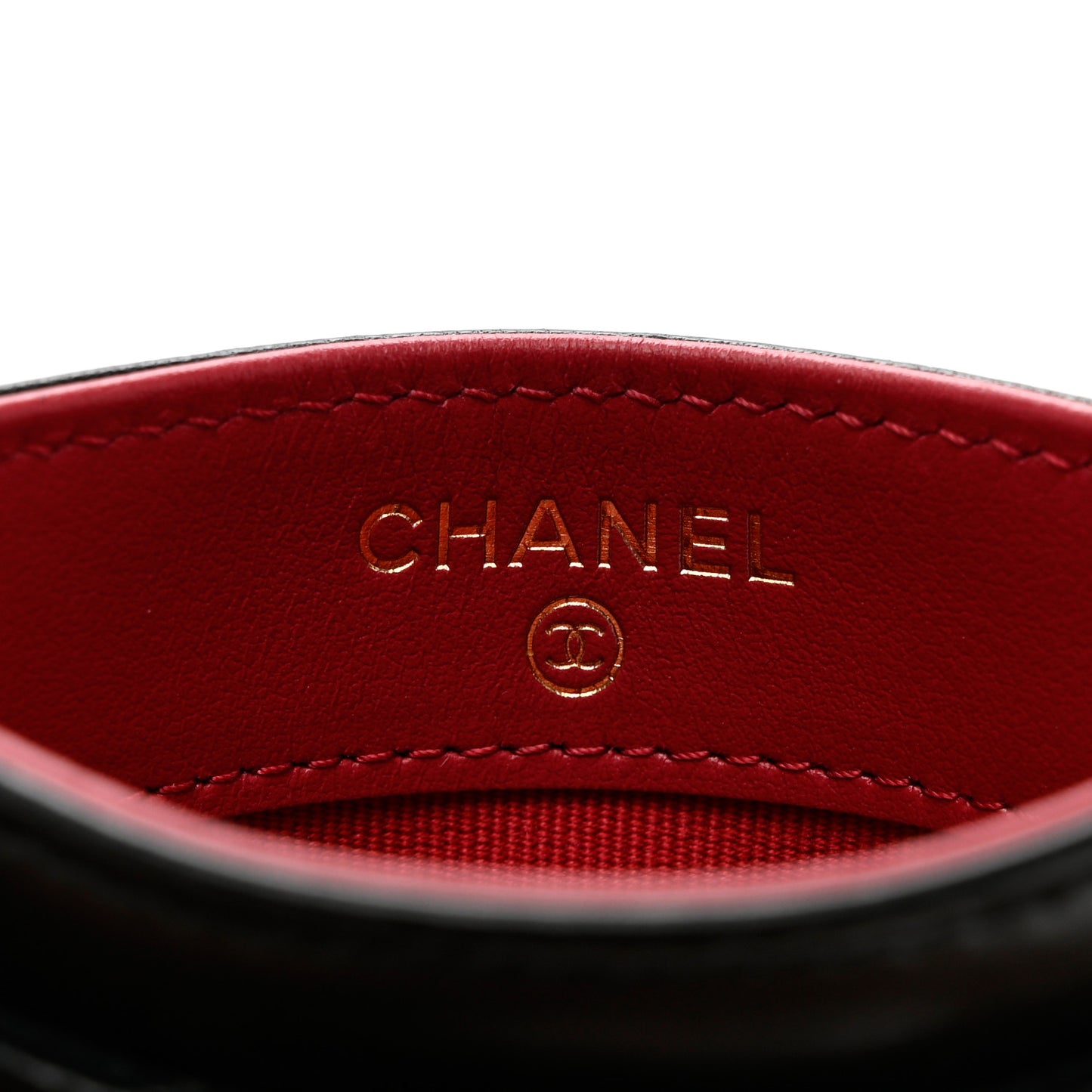 Lambskin Quilted Chanel 19 Card Holder Black