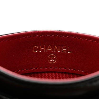 Chanel Lambskin Quilted Chanel 19 Card Holder Black 6 of 8