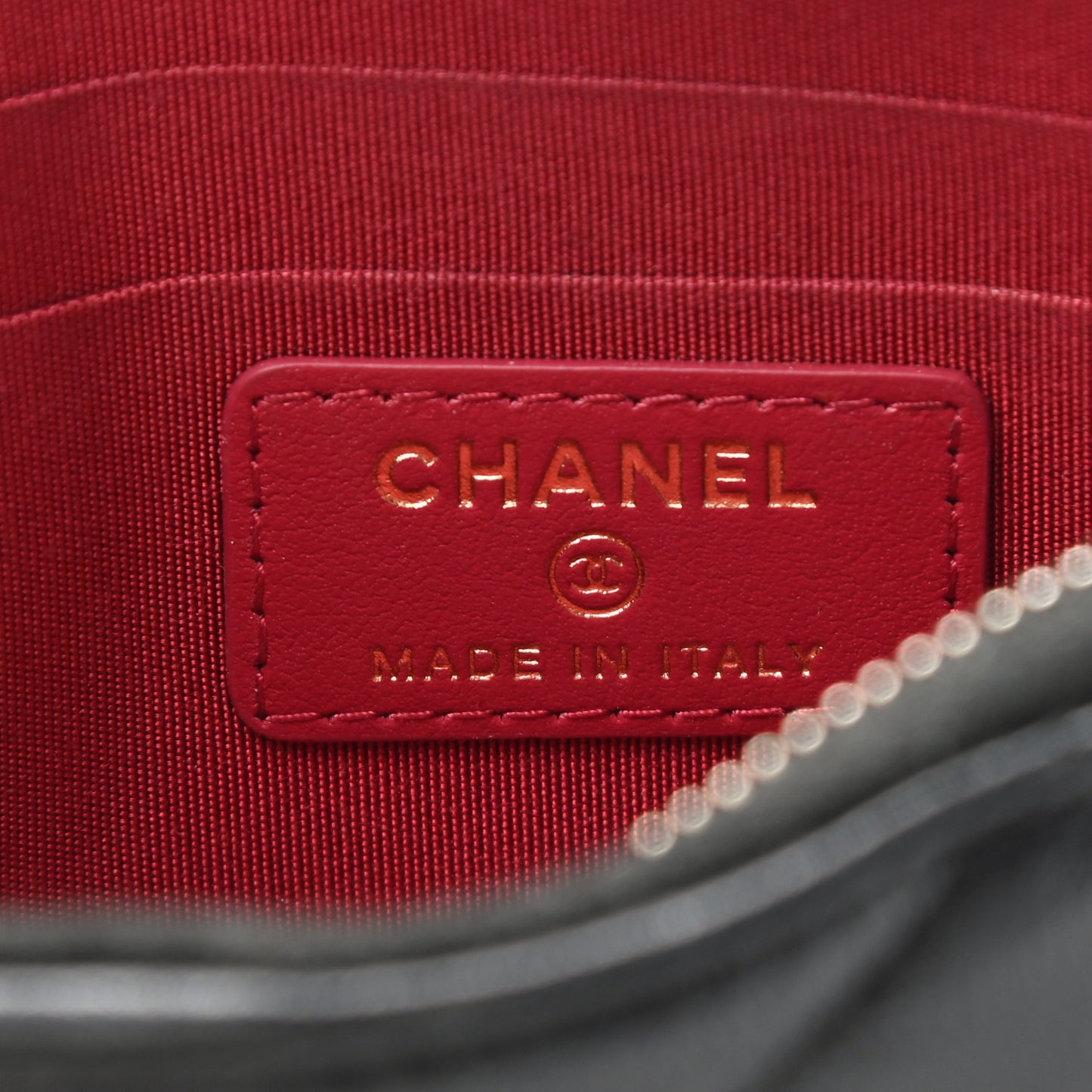 Lambskin Quilted Chanel 19 Phone and Card Holder Black