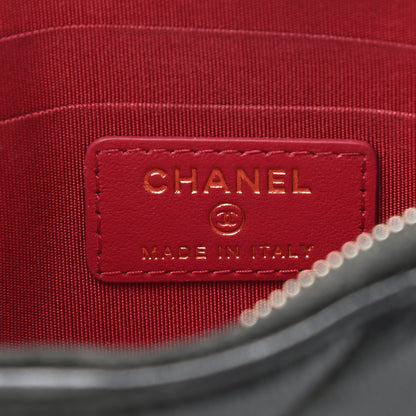 Chanel Lambskin Quilted Chanel 19 Phone and Card Holder Black 6 of 12
