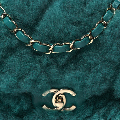 Chanel Shearling Lambskin Quilted Flap Green 8 of 10
