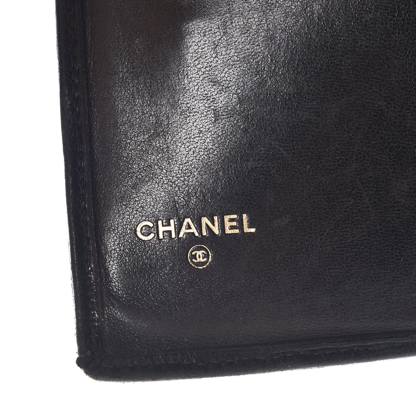 Lambskin Diamond Stitched Compact French Wallet Black