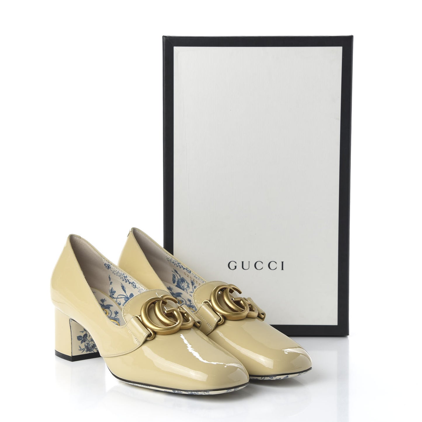 Vernice GG Victoire 55mm Loafer Pumps 39.5 Sand Storm