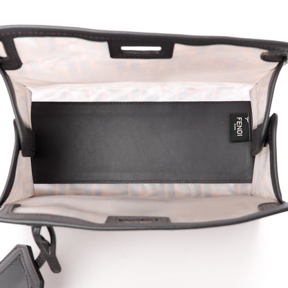 Fendi Mesh Vitello Century FF 1974 Mini Peekaboo Defender Cover Marrone Black Ebano 5 of 12
