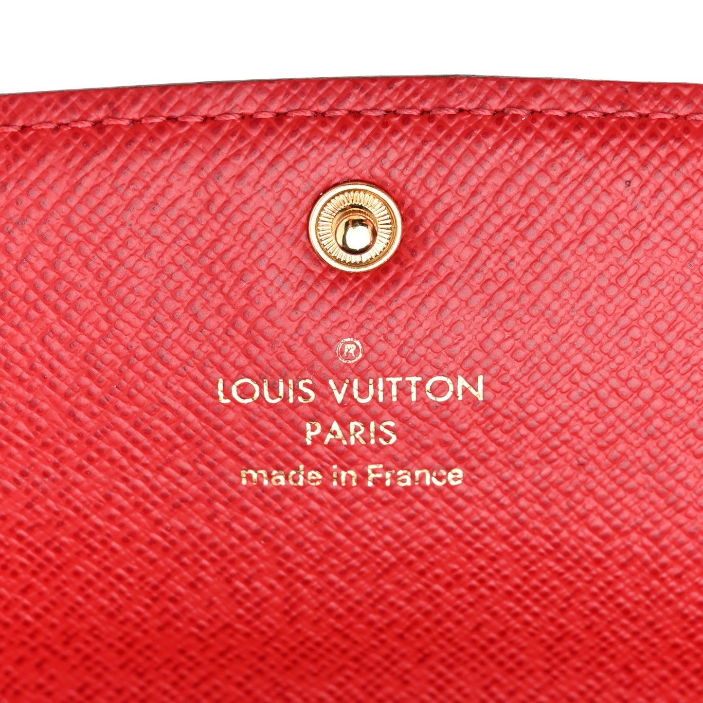 Damier Ebene Emilie Wallet Red