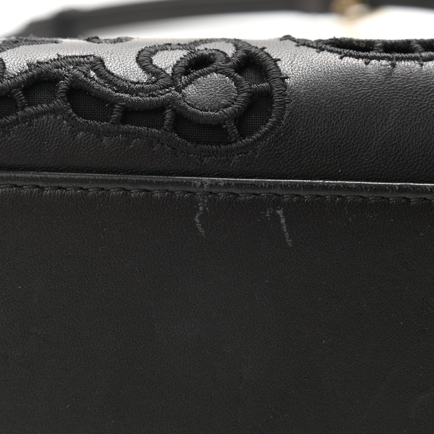 Dolce & Gabbana Lambskin Medium Embroidered Laser Cut Miss Sicily Satchel Black 9 of 11