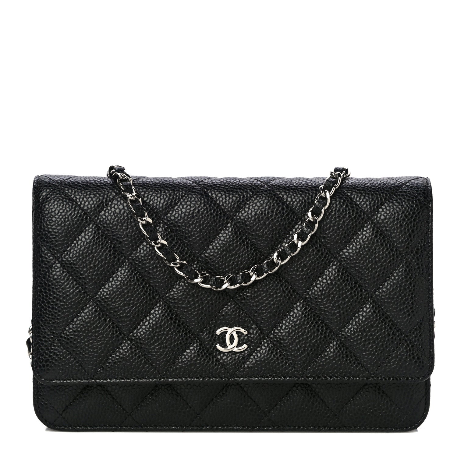Chanel Caviar Quilted Wallet On Chain WOC Black 1 of 12