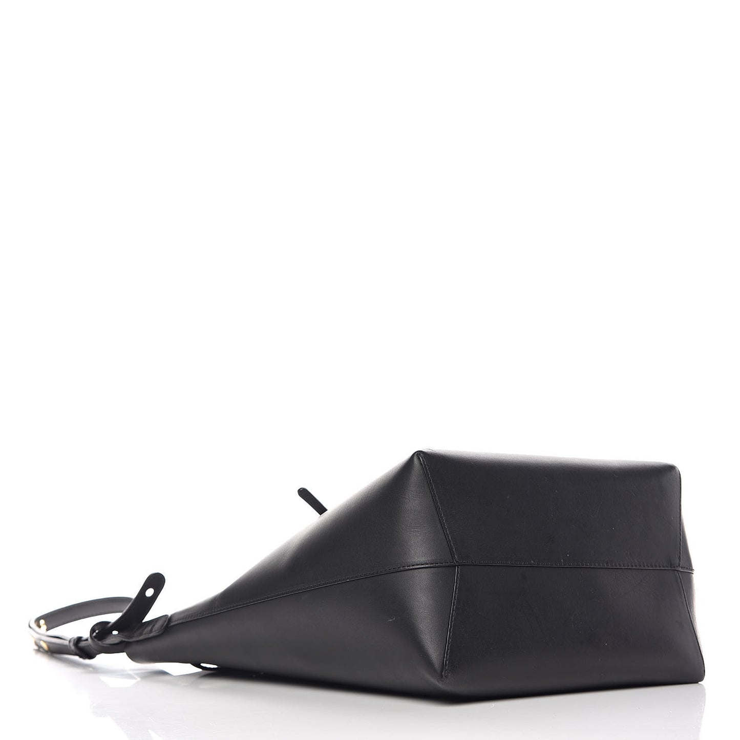 Vegetable Tanned Calfskin Bucket Bag Black Ballerina