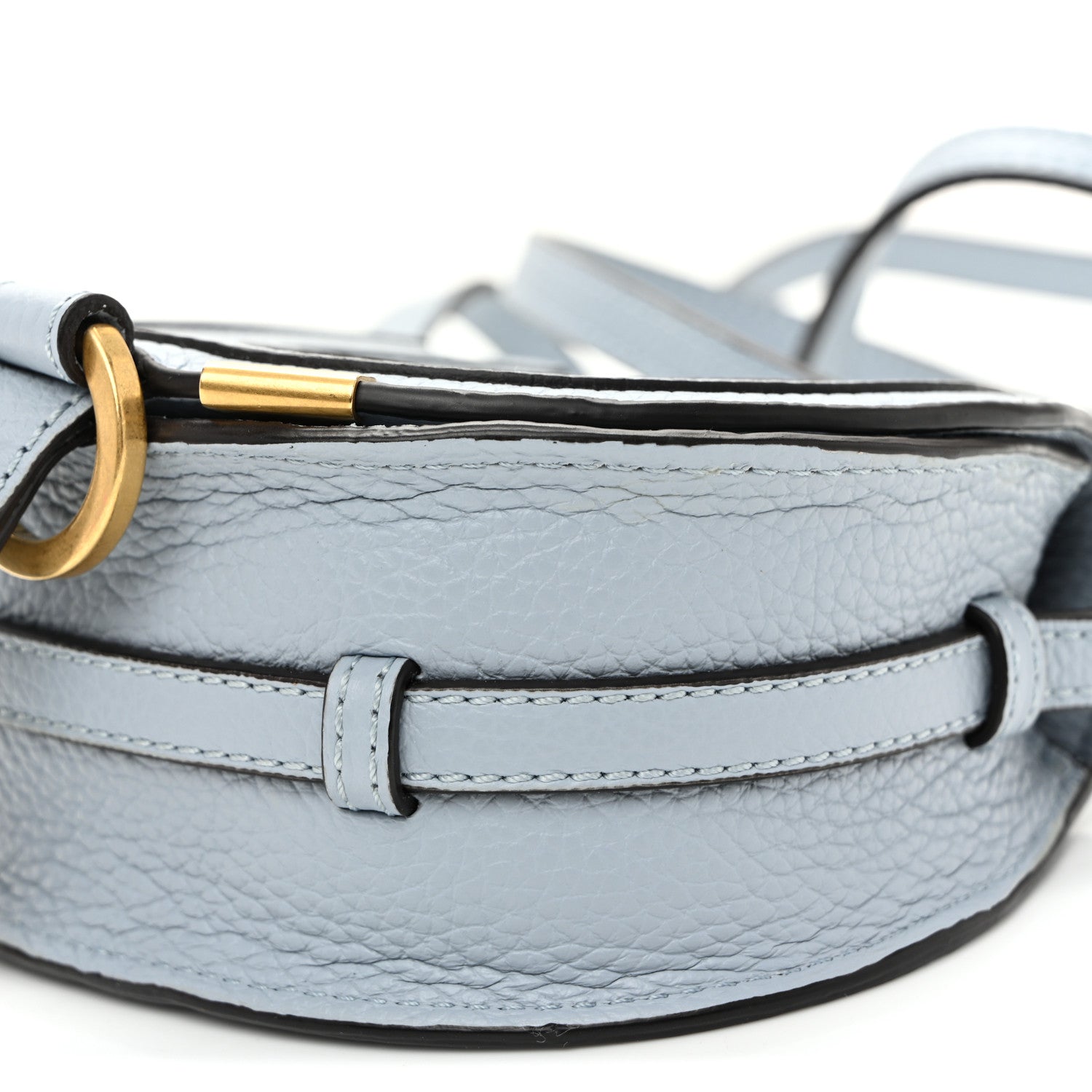 Chloe Calfskin Nano Marcie Saddle Bag Shady Blue 9 of 9