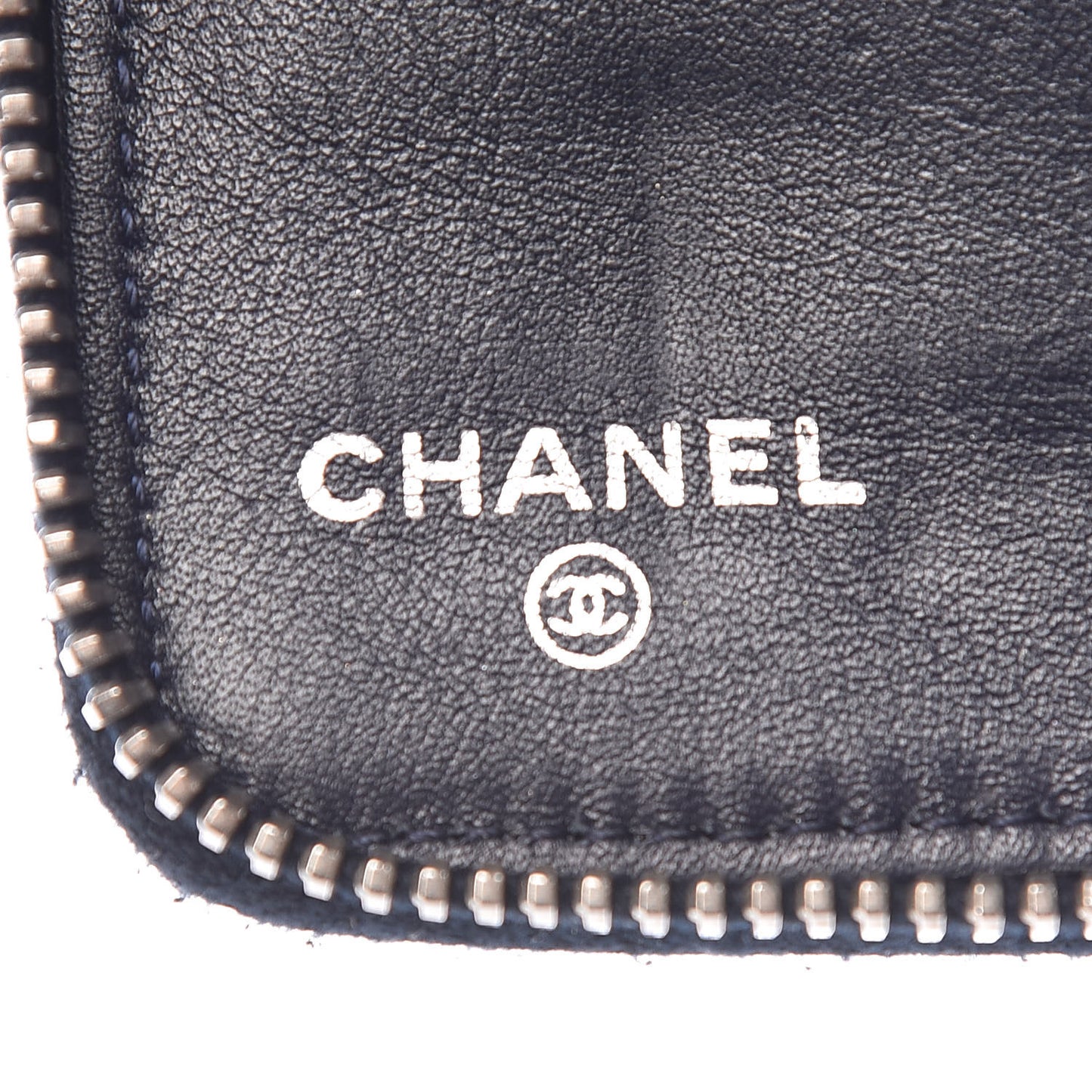Caviar Quilted Large Zip Around Organizer Wallet Blue