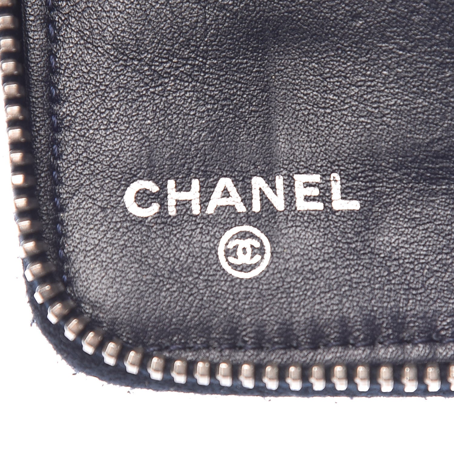 Chanel Caviar Quilted Large Zip Around Organizer Wallet Blue 6 of 9