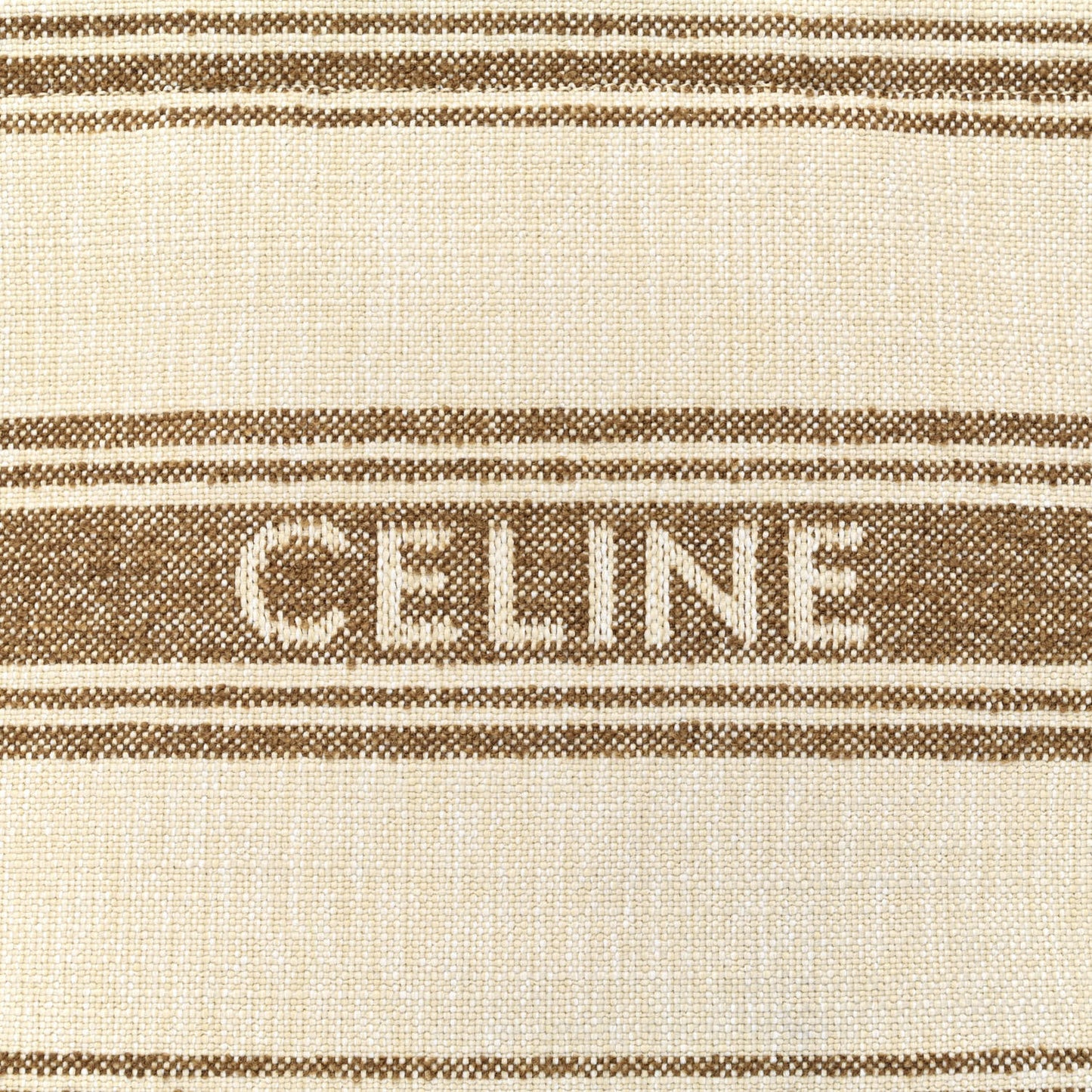 Canvas Calfskin Jacquard Cabas Tobacco Tan