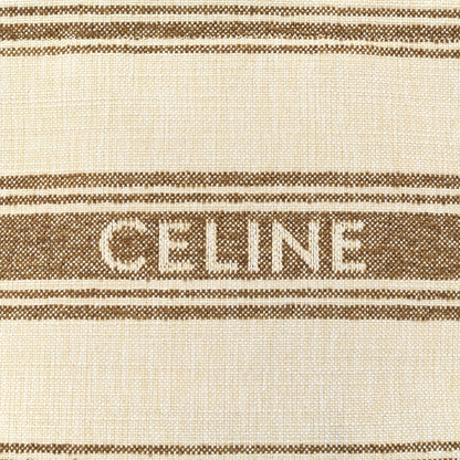 Celine Canvas Calfskin Jacquard Cabas Tobacco Tan 9 of 12