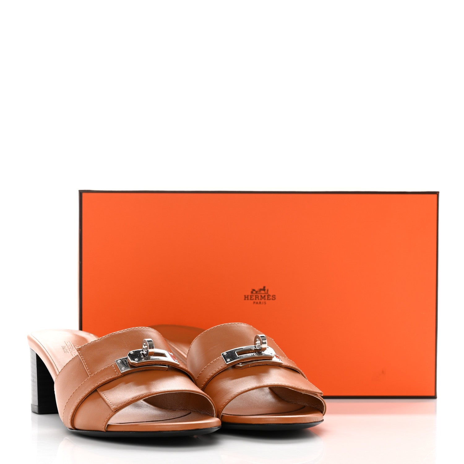 Hermes Calfskin Gigi 50 Sandals 37.5 Naturel 18 of 18
