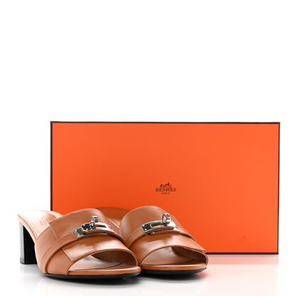 Hermes Calfskin Gigi 50 Sandals 37.5 Naturel 18 of 18