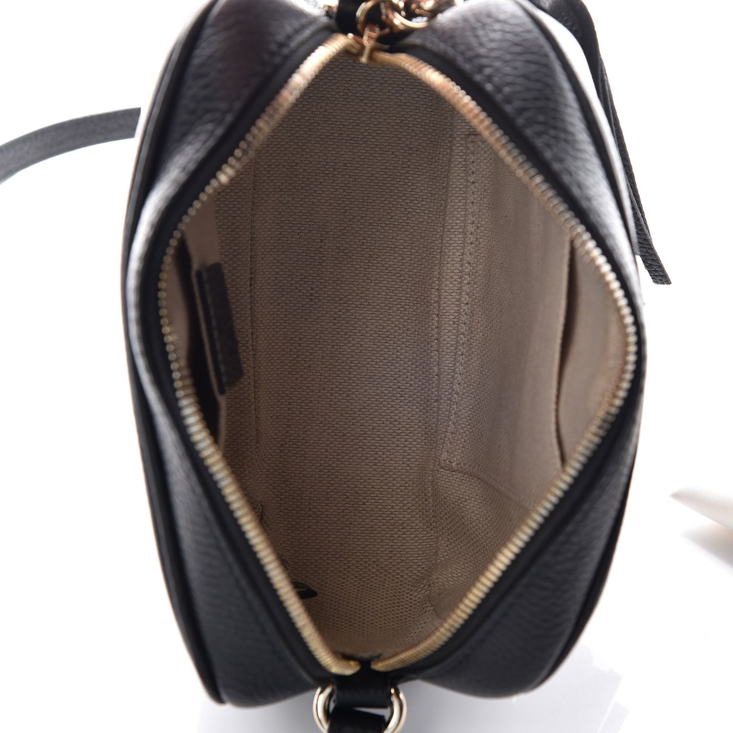 Pebbled Calfskin Small Soho Disco Bag Black