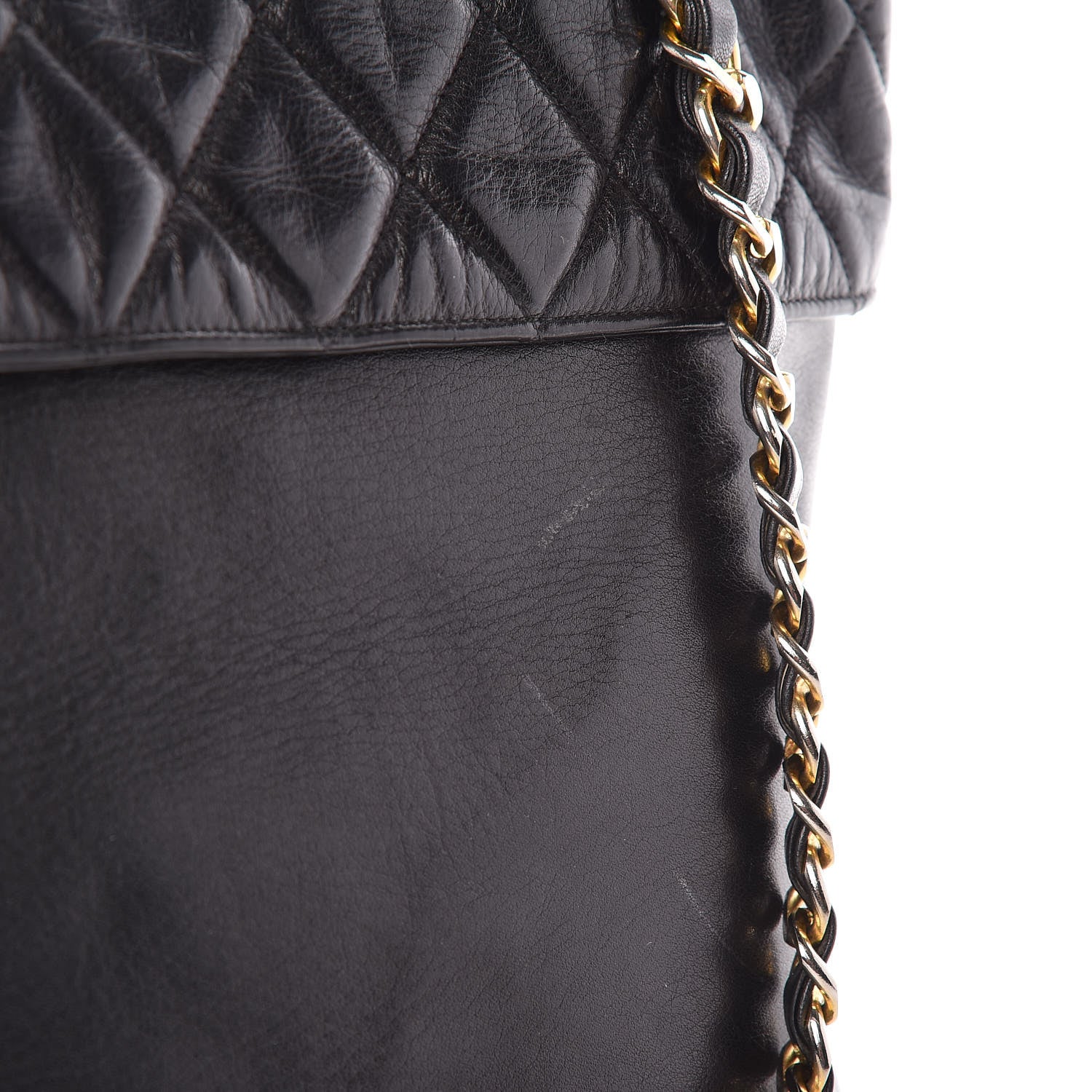 Chanel Calfskin Quilted Large Shoulder Bag Black 14 of 23