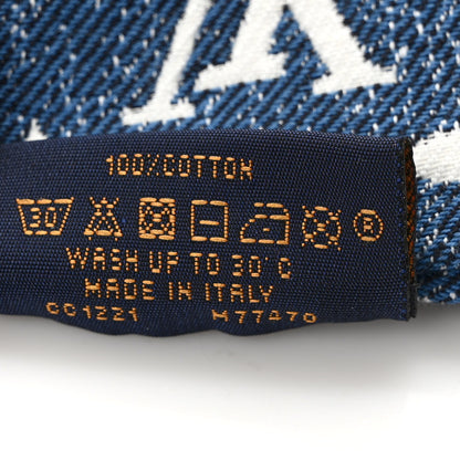 Louis Vuitton Monogram Jacquard Denim Bandeau Headband Blue 5 of 5