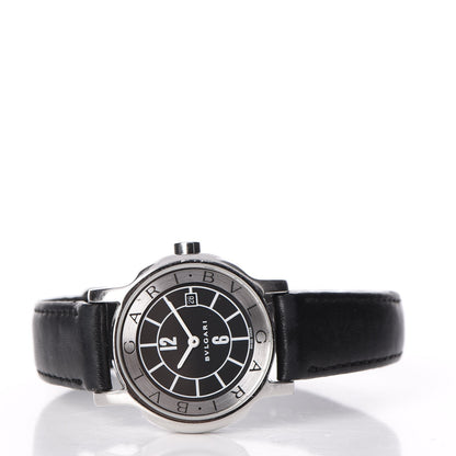 Bulgari Stainless Steel Calfskin 29mm Solotempo Quartz Watch Black 3 of 9