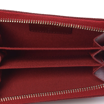 Chanel Caviar Quilted Zip Coin Purse Red 5 of 8