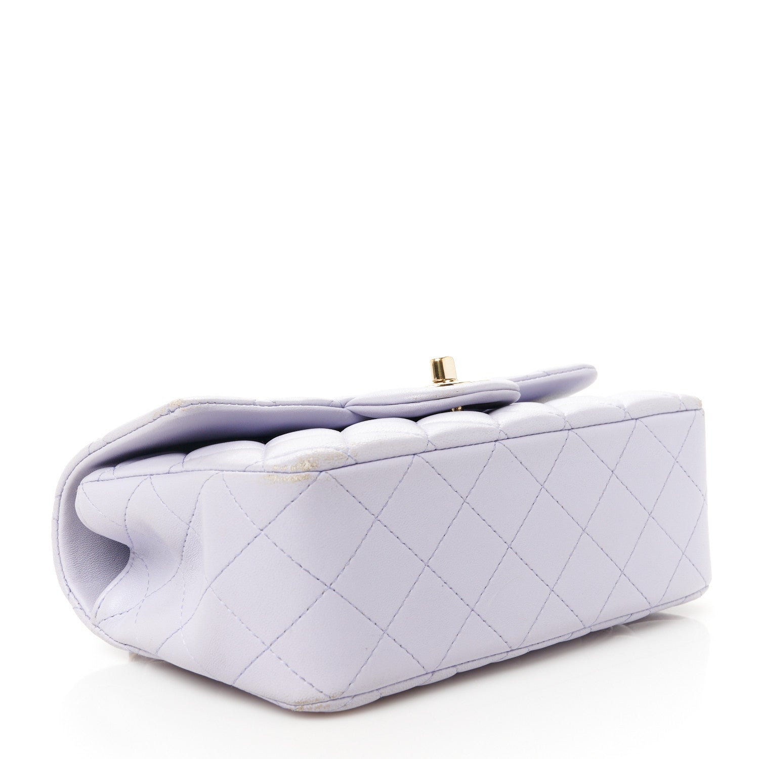 Chanel Lambskin Quilted Mini Top Handle Rectangular Flap Light Purple 4 of 13